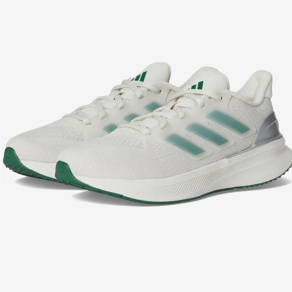 Adidas White and Green Running Shoes ultra bounce big kids unisex size 6